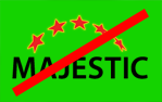 Неправильный цвет фона за логотипом Majestic