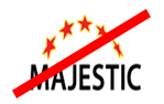 Вертикально растянутый логотип Majestic