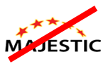 Горизонтально растянутый логотип Majestic