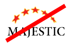 Логотип Majestic с неправильным шрифтом