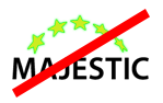 Логотип Majestic с неправильным цветом звезд